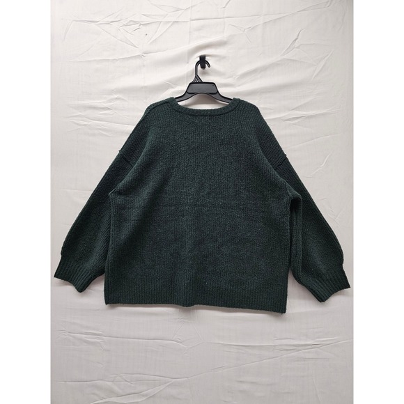 Ava & Viv Womens 3X Green La Holiday Graphic Knit Sweater Pullover 021 08 1470 - Picture 2 of 6